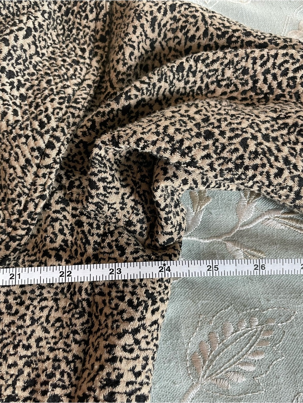 Calvin Klein Taupe and Black Leopard-Print Open Coat - Picture 12 of 15